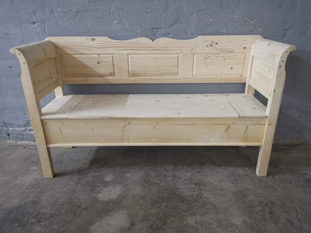 Natúr lóca betétes (kazettás) háttámlával